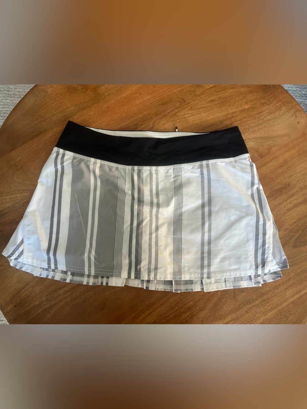 Lululemon Striped Athletic Tennis Skort with Black Waistband